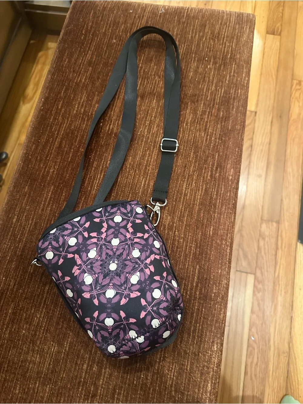Crossbody Camera Bag in Purple Floral Print